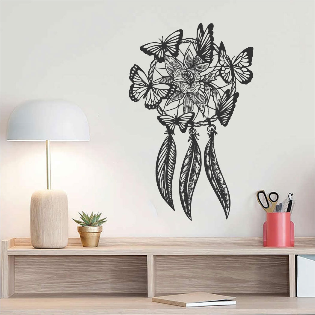 Dreamcatcher Butterflies Vinyl Home Decor Wall Decal 