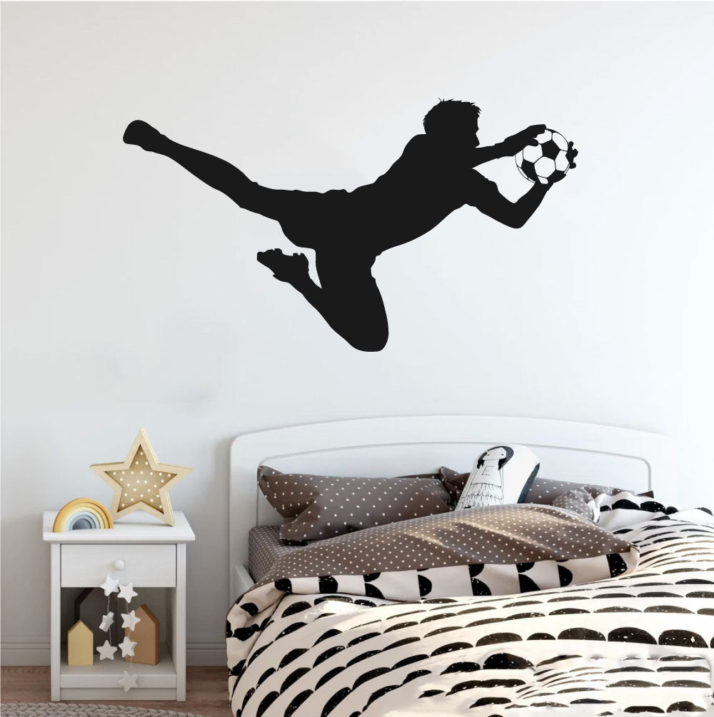 Soccer Goalie Goal Keeper Vinyl Home Decor Wall Decal 