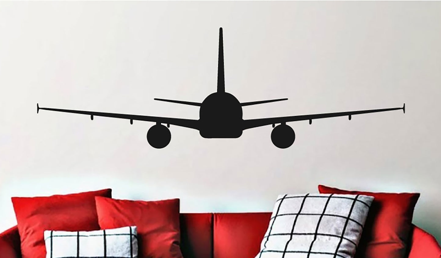 A-320 Airplane Silhouette Vinyl Wall Decal