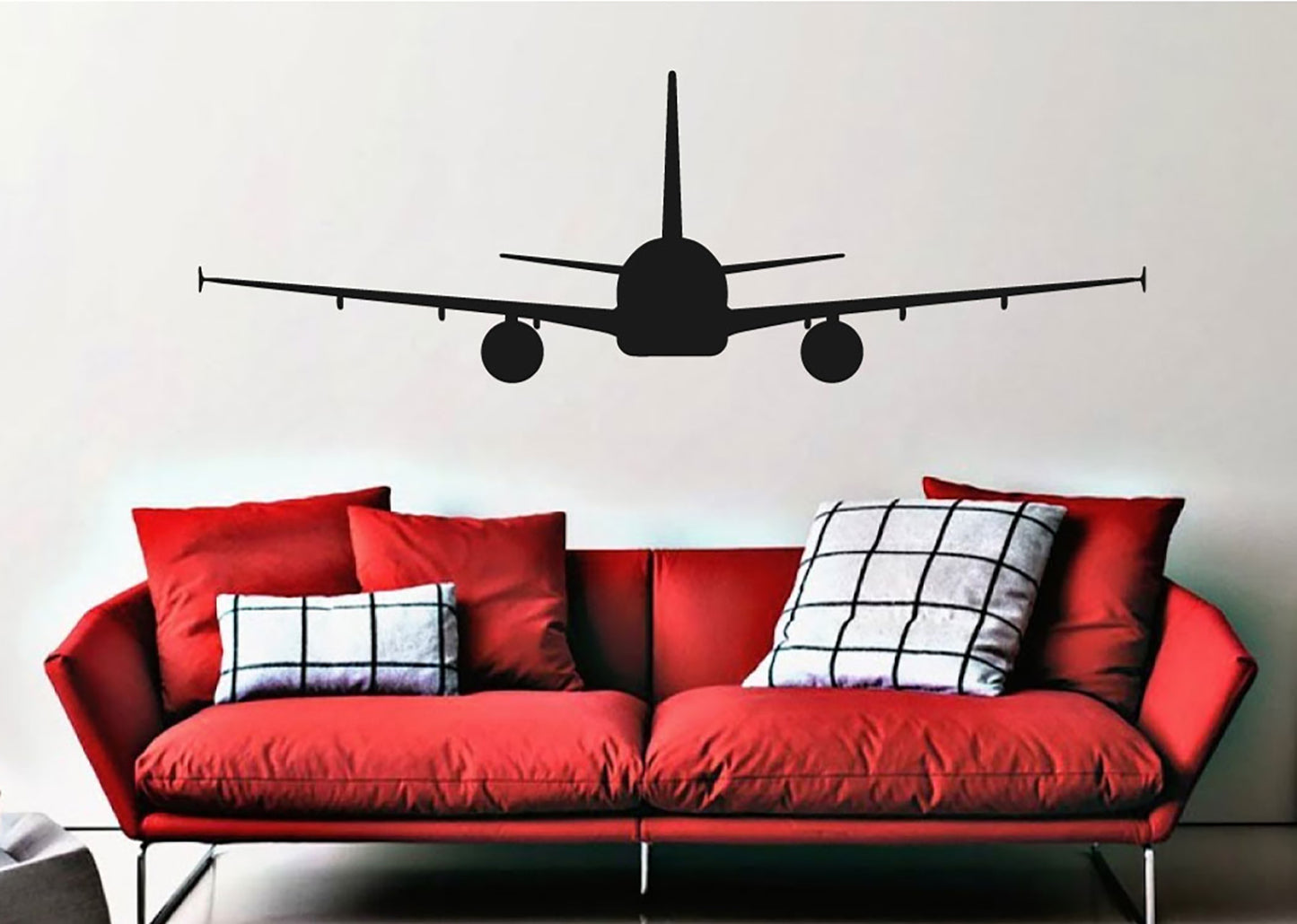 A-320 Airplane Silhouette Vinyl Wall Decal