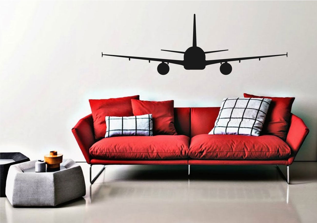 A-320 Airplane Silhouette Vinyl Wall Decal