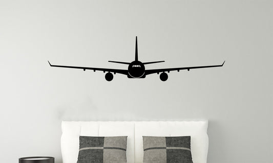 A-320 Airplane Silhouette Vinyl Wall Decal