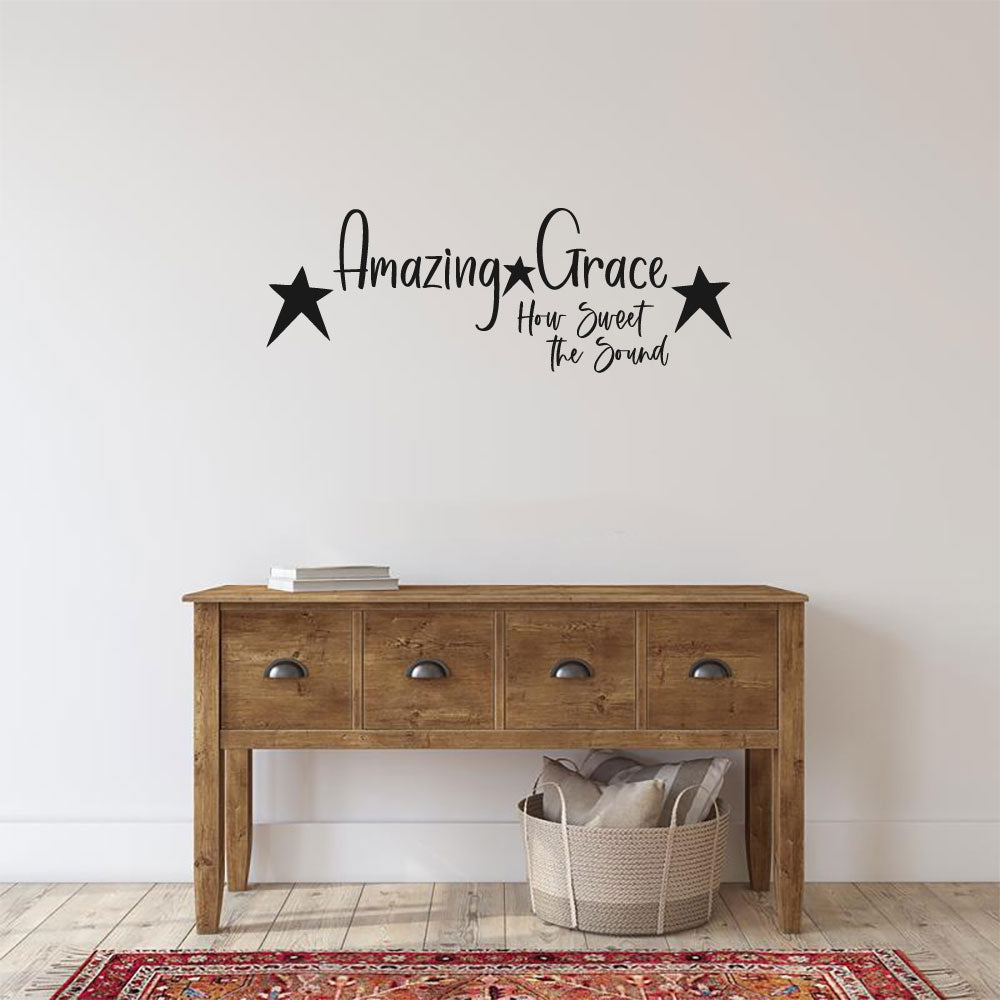 Amazing Grace How Sweet The Sound Vinyl Wall Words Decal