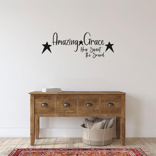 Amazing Grace How Sweet The Sound Vinyl Wall Words Decal