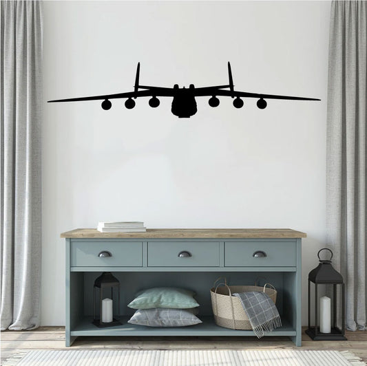 Antonov AN-225 Airplane Silhouette Vinyl Wall Decal