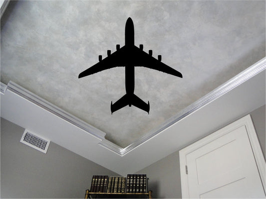 Antonov AN-225 Airplane Flyover Silhouette Vinyl Wall Decal