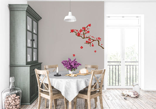 Cherry Blossom Branch Vinyl Home Decor Wall Decal 