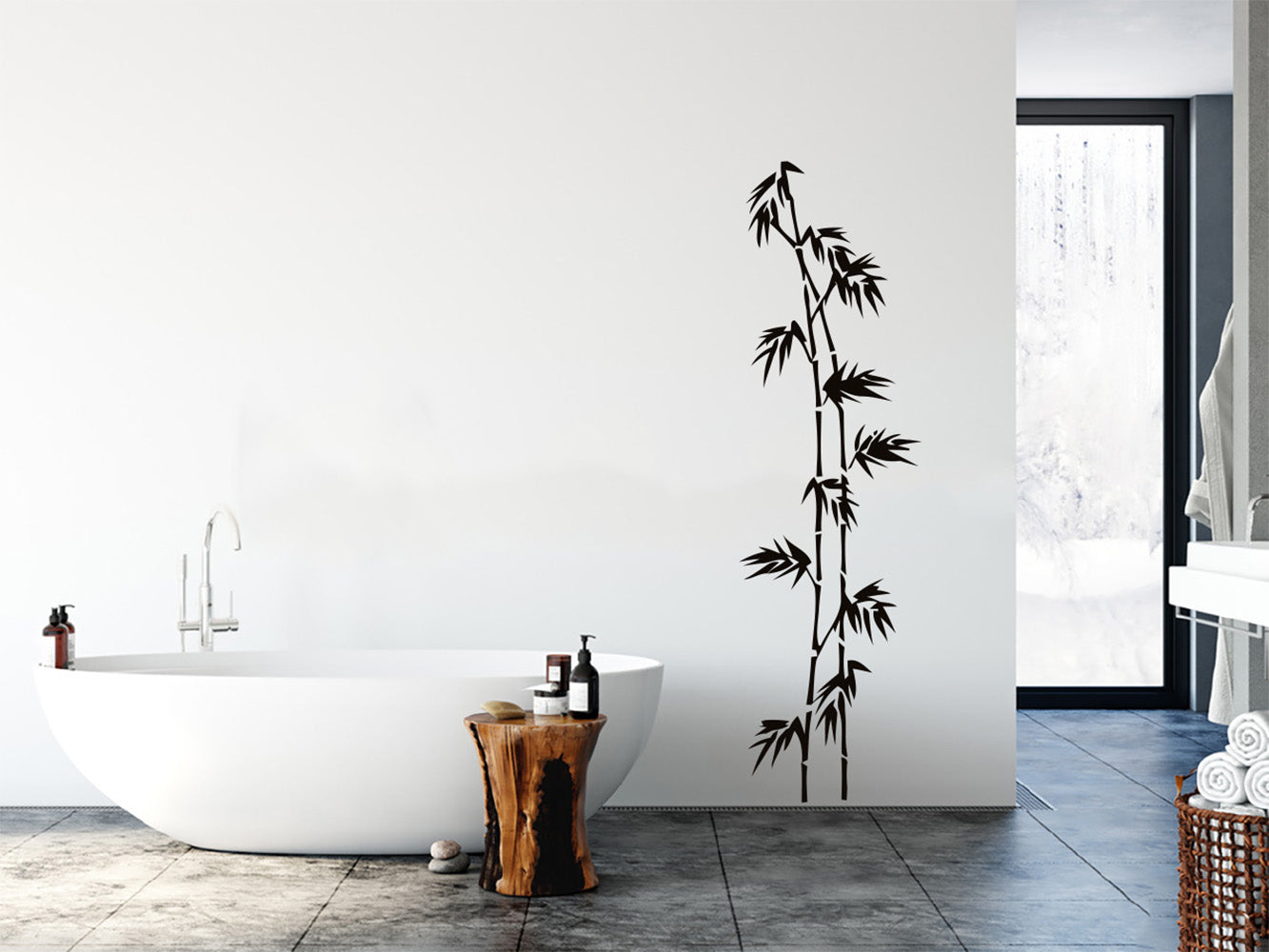 Bamboo Silhouette Vinyl Wall Decal