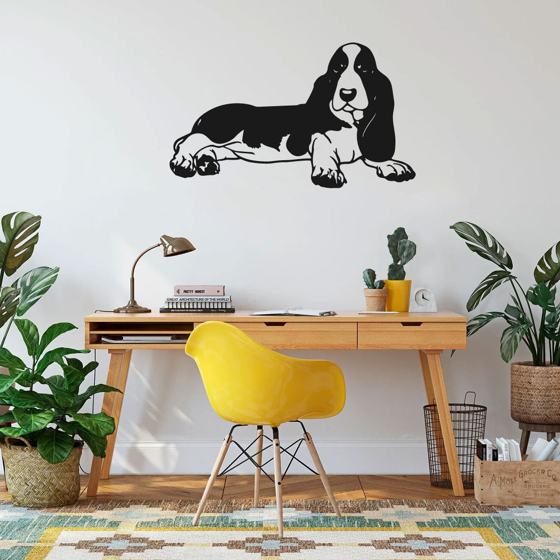 Basset Hound Dog Vinyl Wall Decal