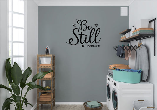 Be Still Psalm 46:10 Faith Vinyl Home Decor Wall Decal 