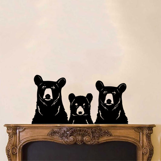 Bear Silhouettes Vinyl Wall Decal