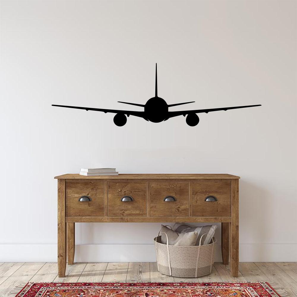 B-767 Airplane Silhouette Vinyl Wall Decal