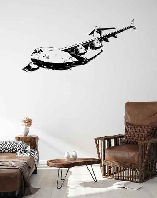 C-17 Globemaster Military Airplane Silhouette Vinyl Wall Decal