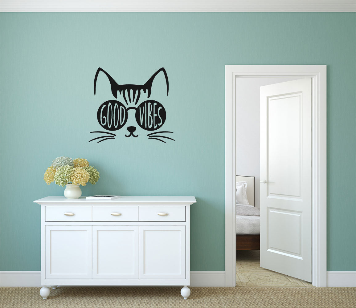 Cat Sunglasses Vinyl Wall Decal