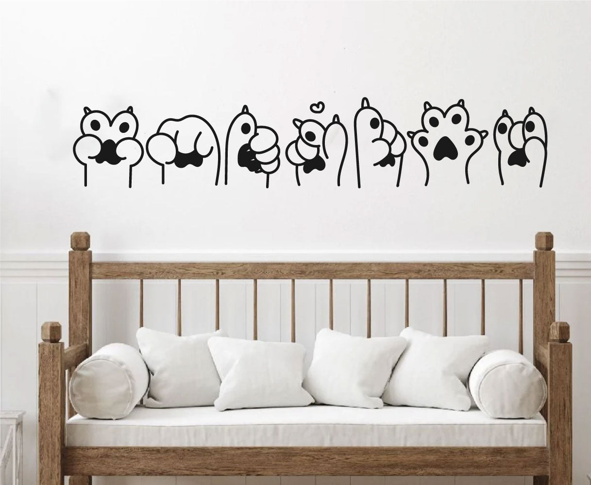 Cat Paws Vinyl Wall Decal