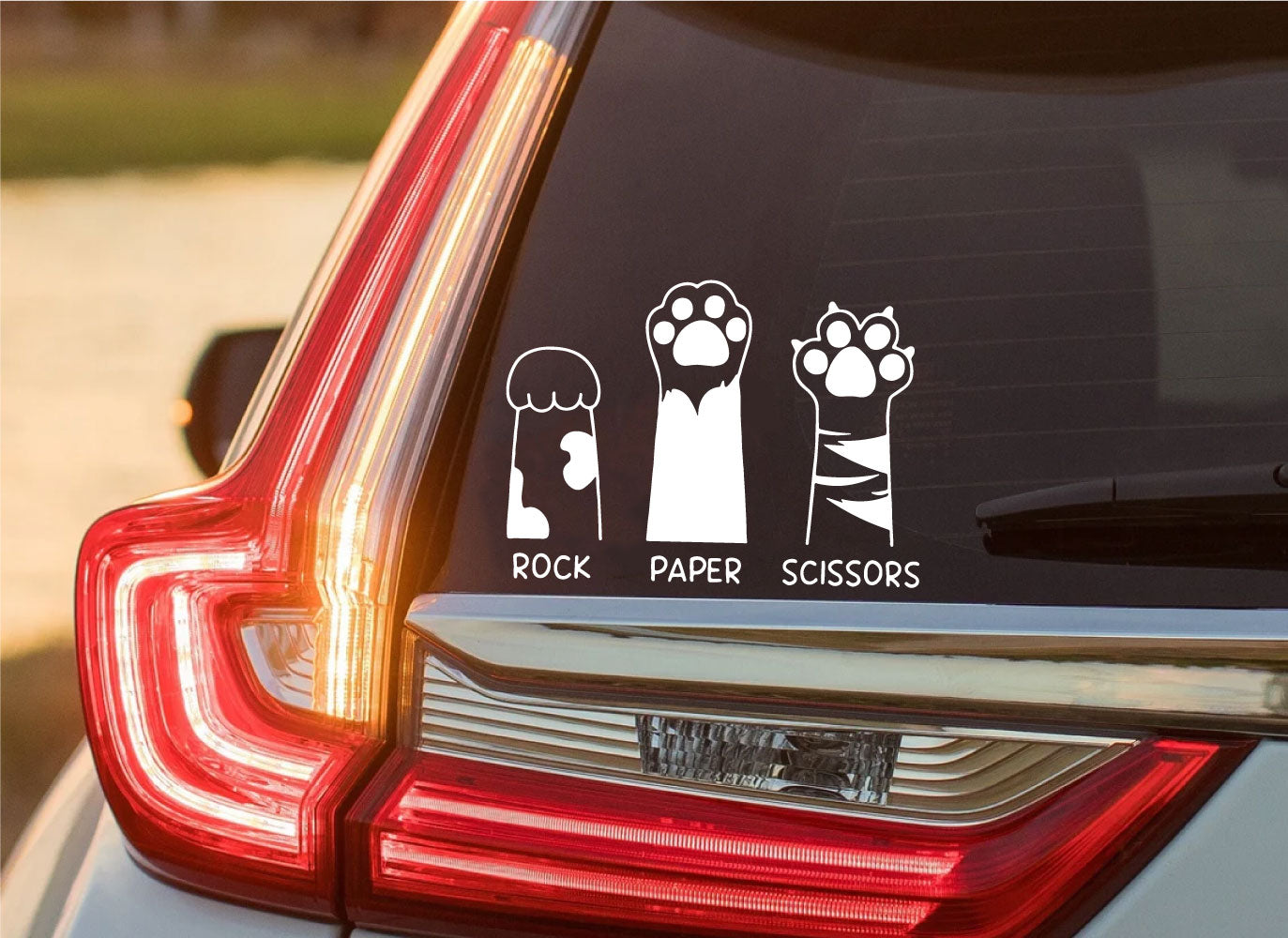 Cat Paws Rock Paper Scissors Vinyl Wall Decal