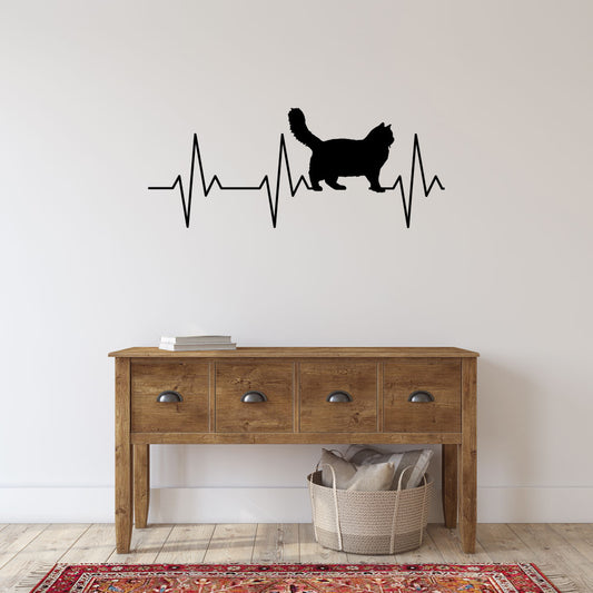 Ragdoll Cat Heartbeat Vinyl Wall Decal