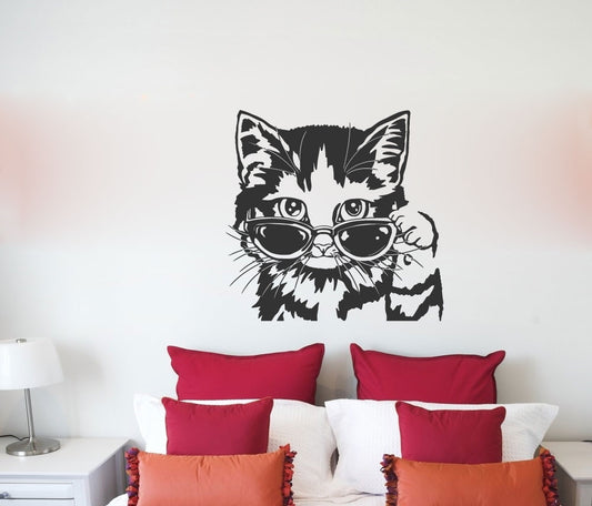 Cat Sunglasses Vinyl Wall Decal