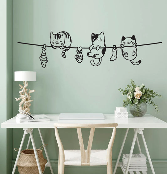 Cute Cats Vinyl Wall Decal