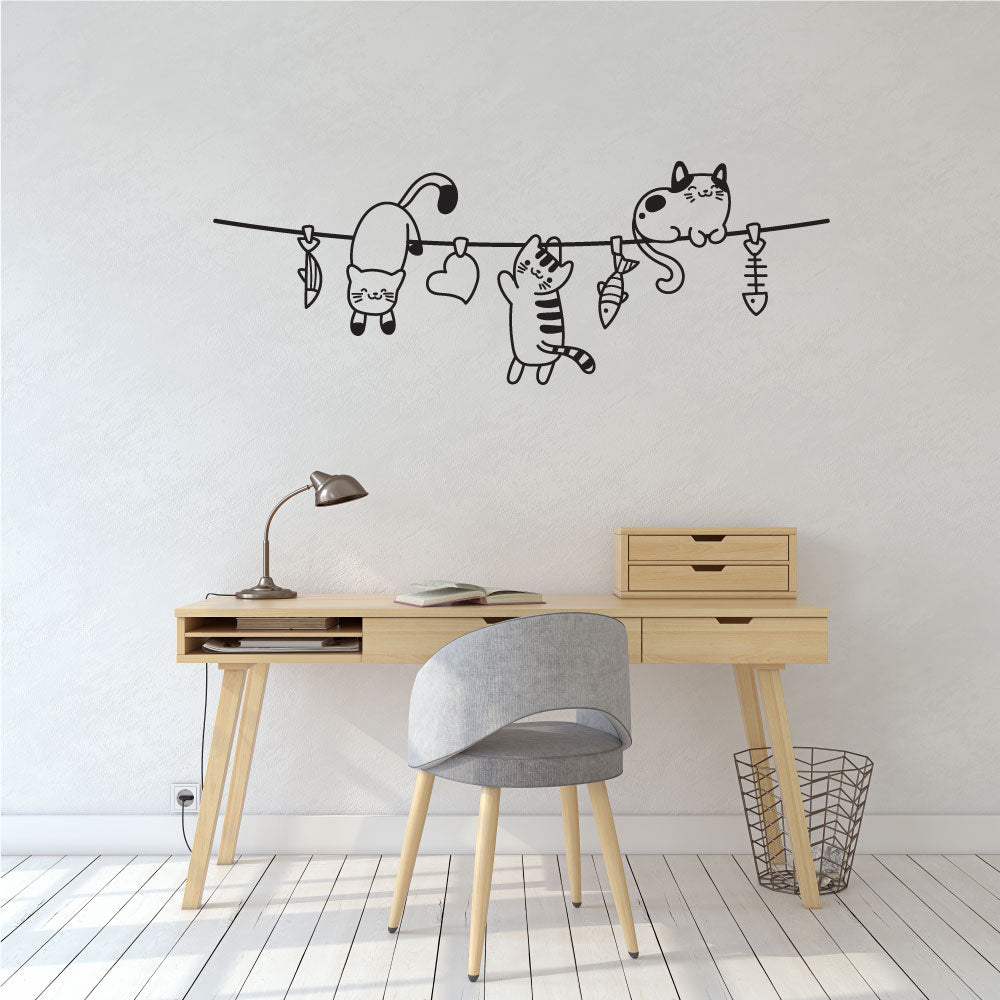 Cute Cats Vinyl Wall Decal