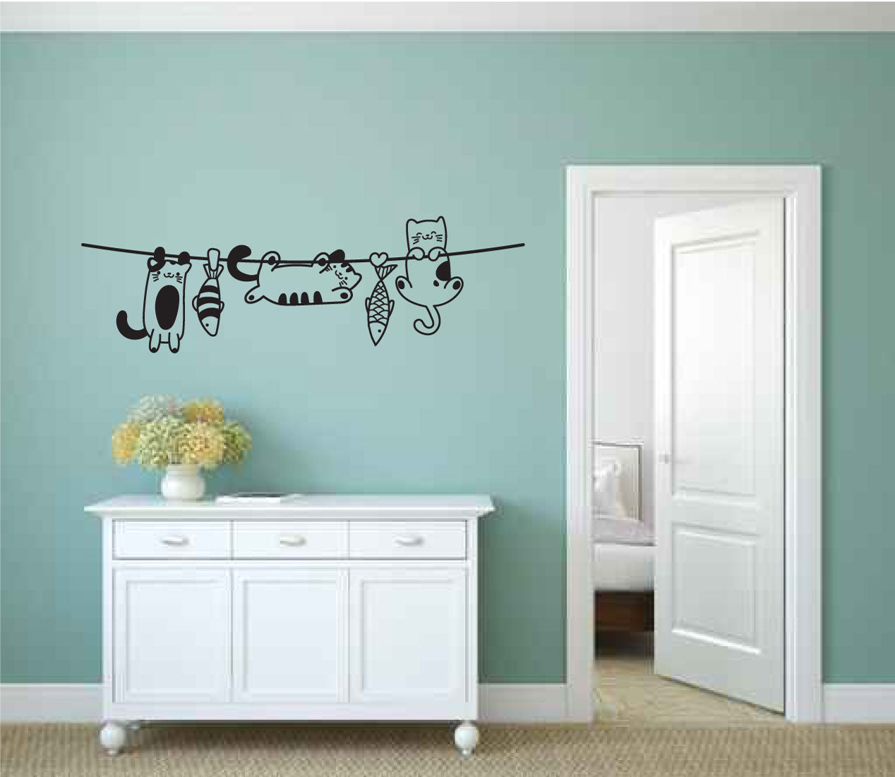 Cute Cats Vinyl Wall Decal