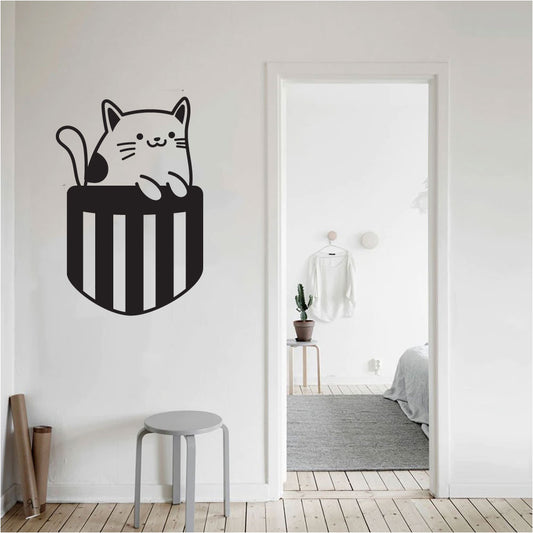 Cat in a Pocket Vinyl Wall Decal