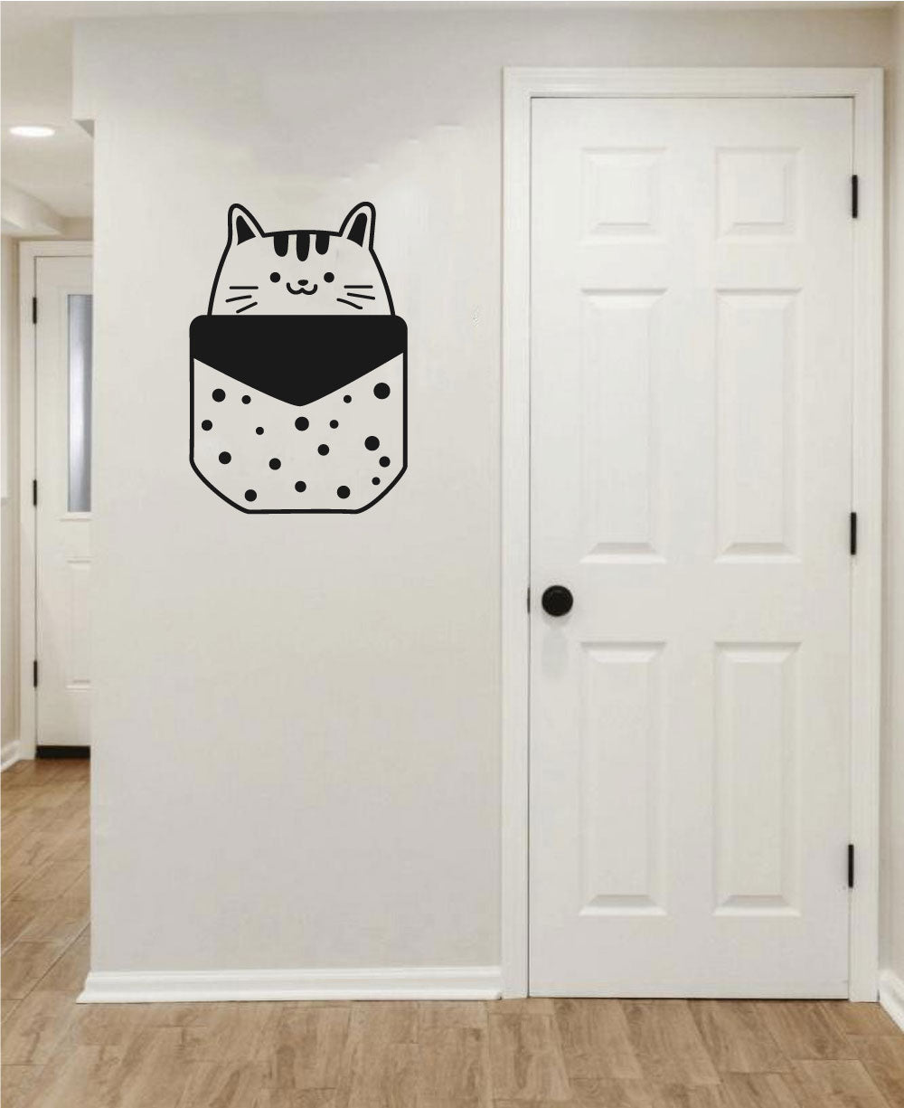 Cat in a Pocket Vinyl Wall Decal