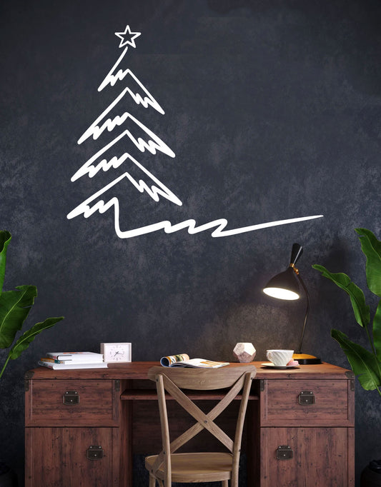 Scribble Christmas Tree Vinyl Wall Decal