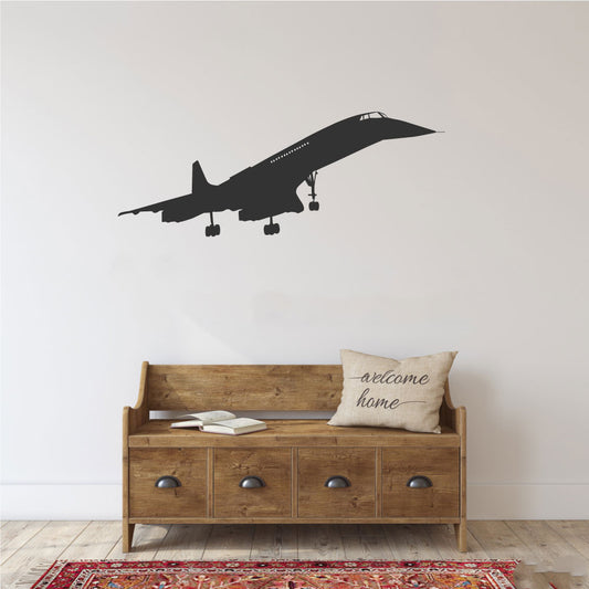 Aerospatiale BAC Concorde Airplane Silhouette Vinyl Wall Decal