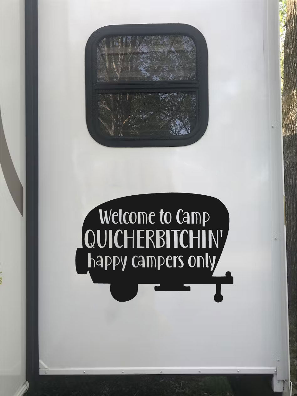 Welcome To Camp Quitcherbitchin Vinyl Home Decor Wall Decal Words 