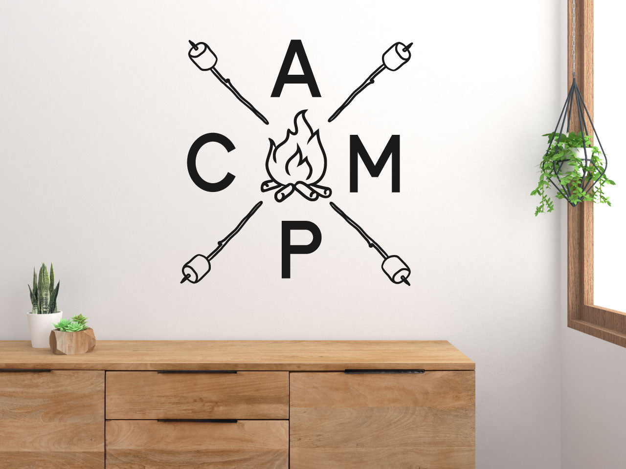 Camp Arrows Vinyl Home Decor Wall Decal Words 