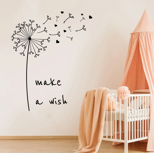 Dandelion Make a Wish Vinyl Wall Decal