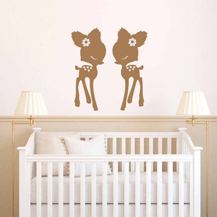 Deer Fawns Vinyl Home Decor Wall Decal 