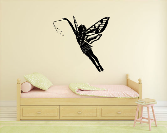 Fairy and Wand Vinyl Wall Decal