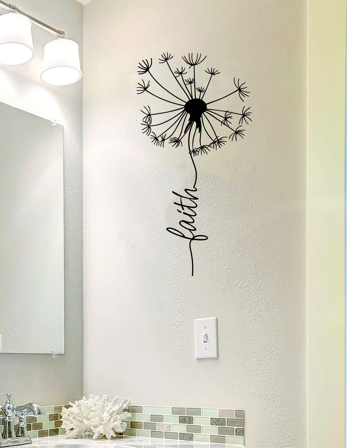 Faith Dandelion Vinyl Wall Decal