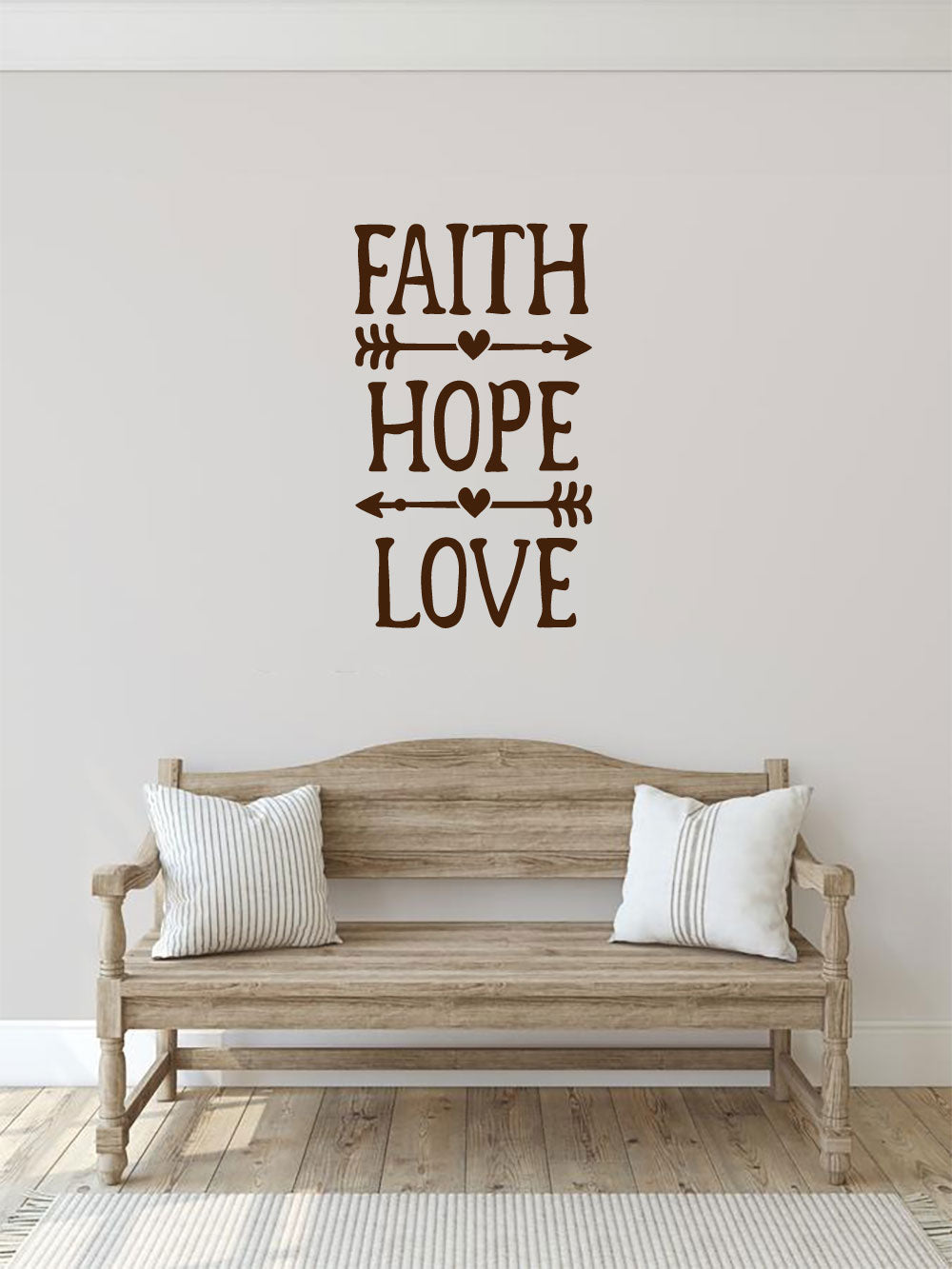 Faith Hope Love Vinyl Wall Words Decal