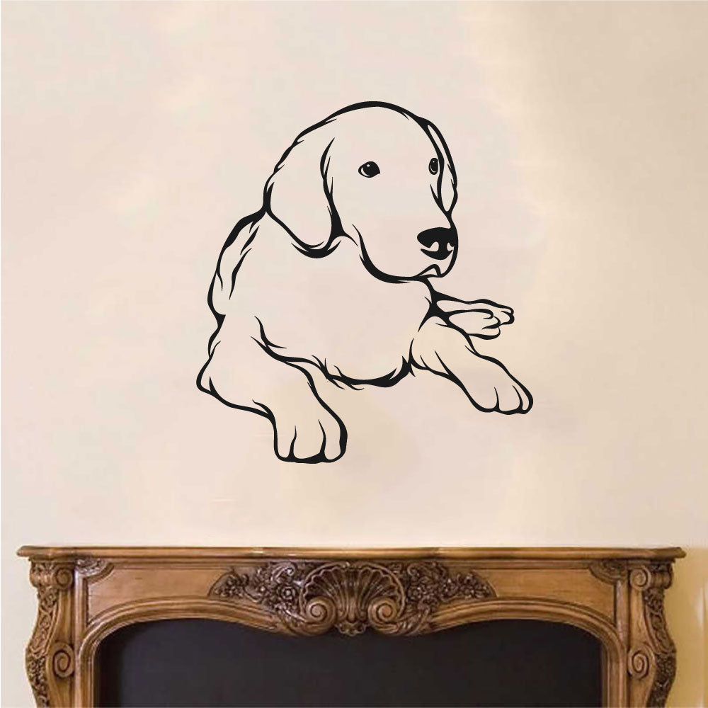 Golden Retriever Dog Vinyl Home Decor Wall Decal 