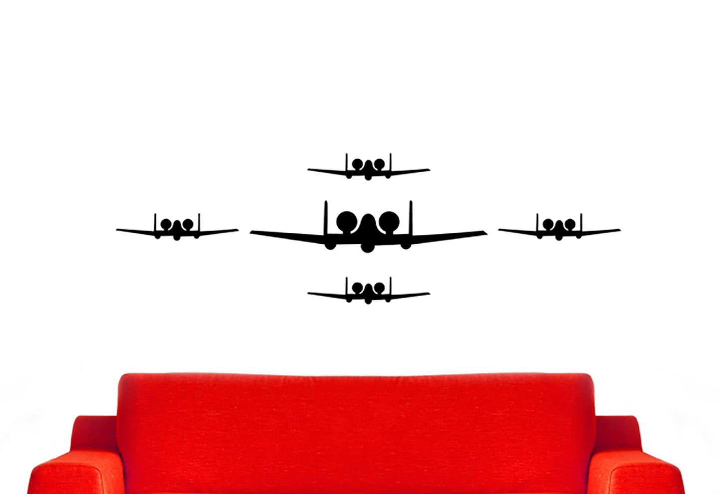 A-10 Military Airplane Silhouette Vinyl Wall Decal