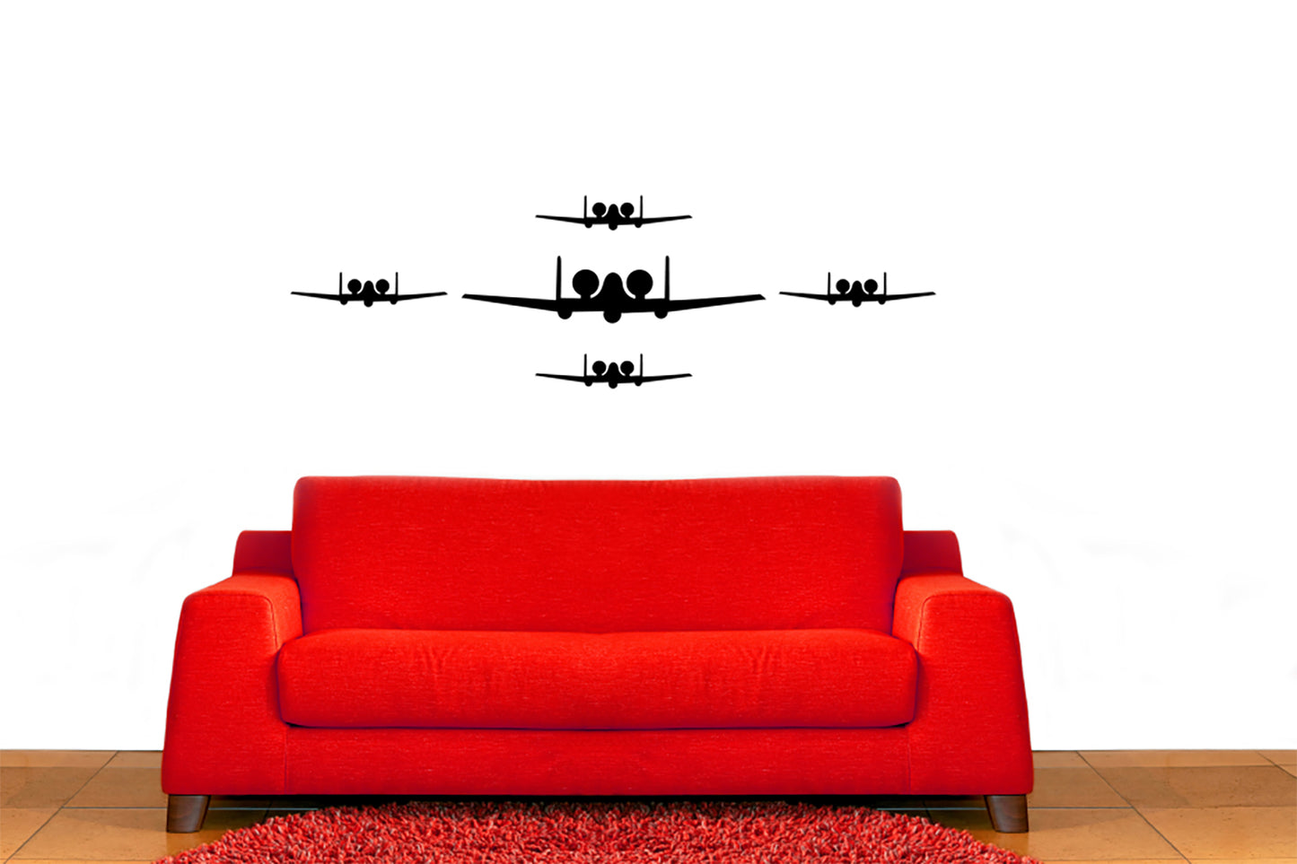 A-10 Military Airplane Silhouette Vinyl Wall Decal