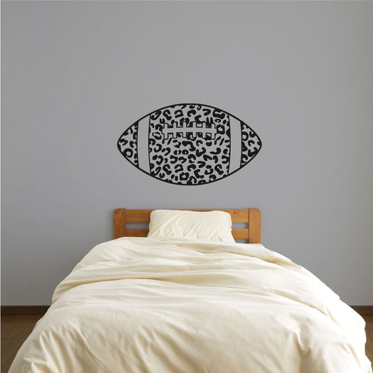 Football Leopard Print Vinyl Wall Decal