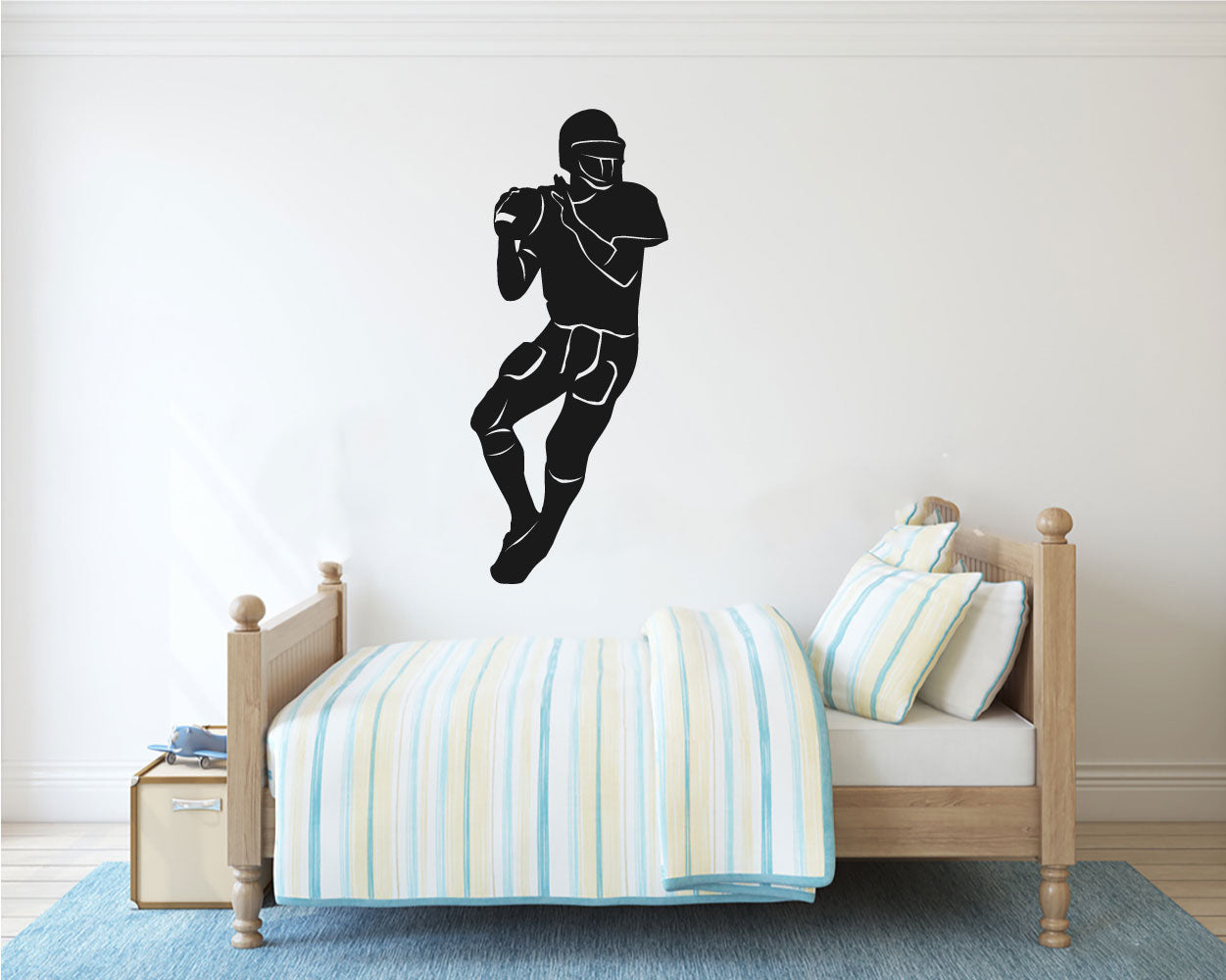 Football Player Quarterback Silhouette Vinyl Wall Decal