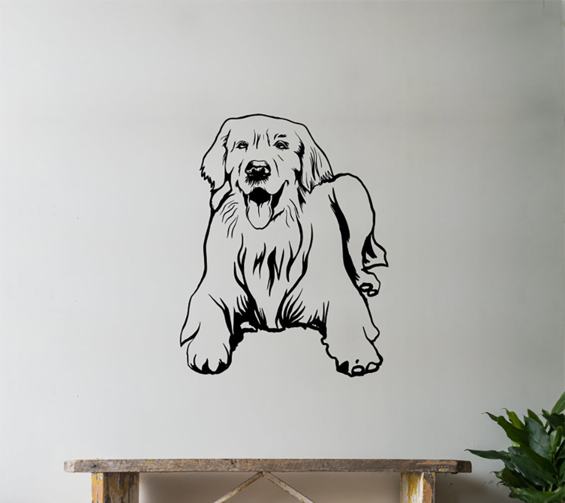 Golden Retriever Dog Vinyl Wall Decal