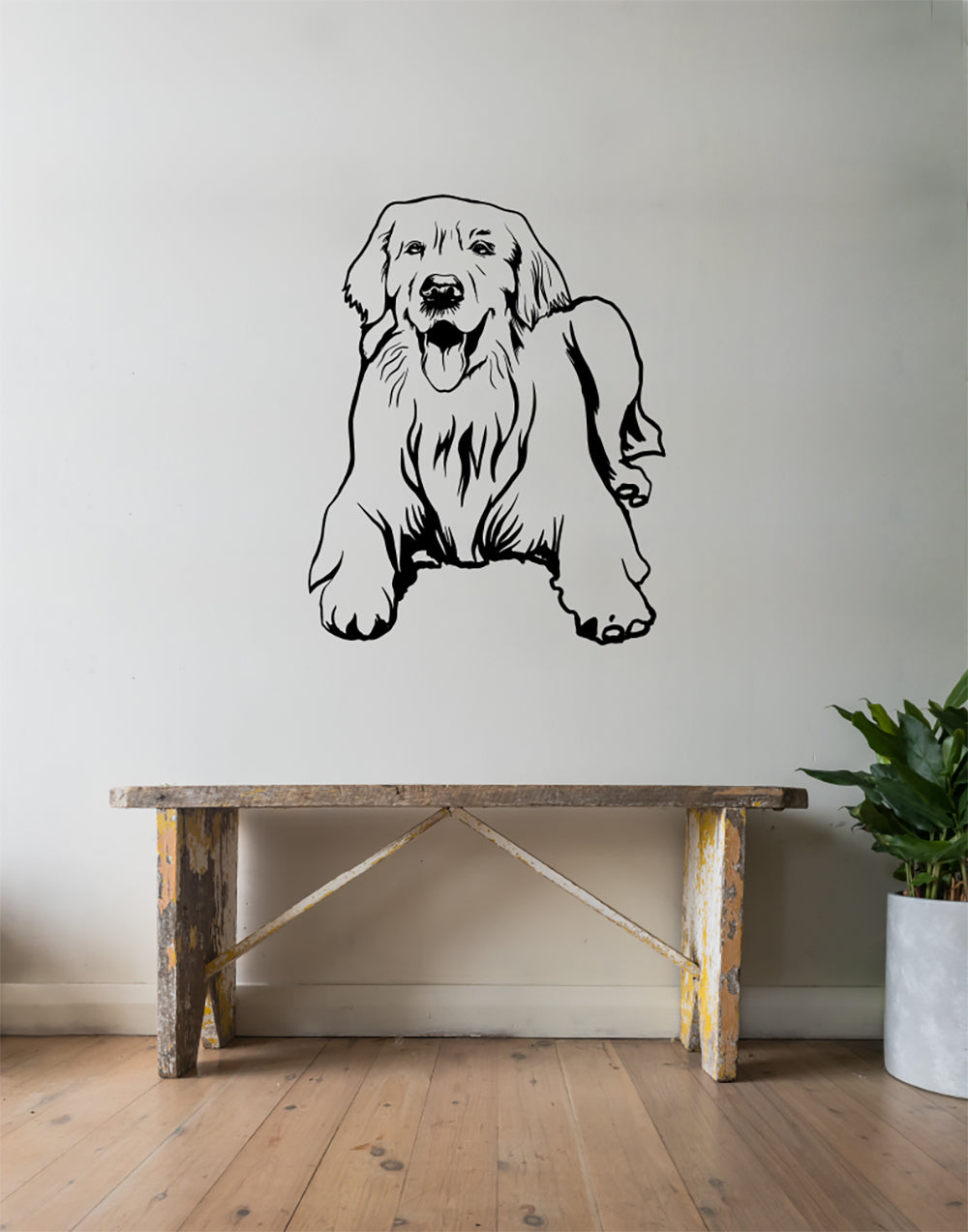 Golden Retriever Dog Vinyl Wall Decal