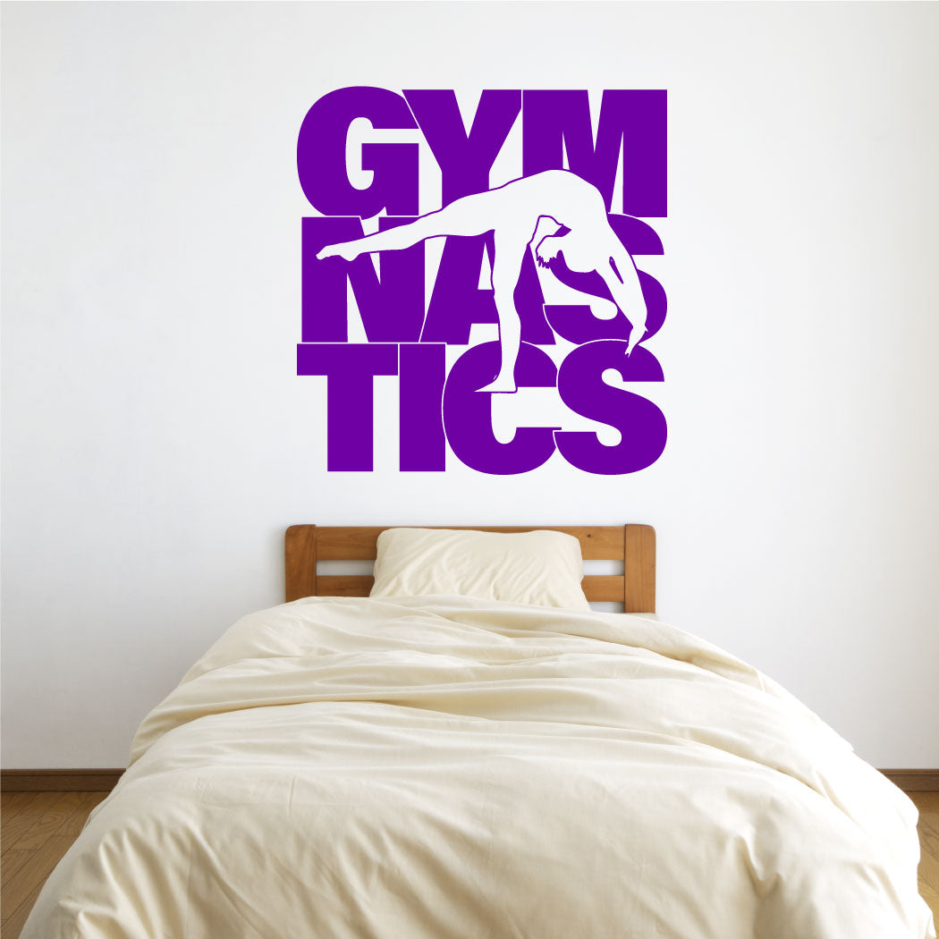 Gymnastics Vinyl Home Decor Wall Decal 