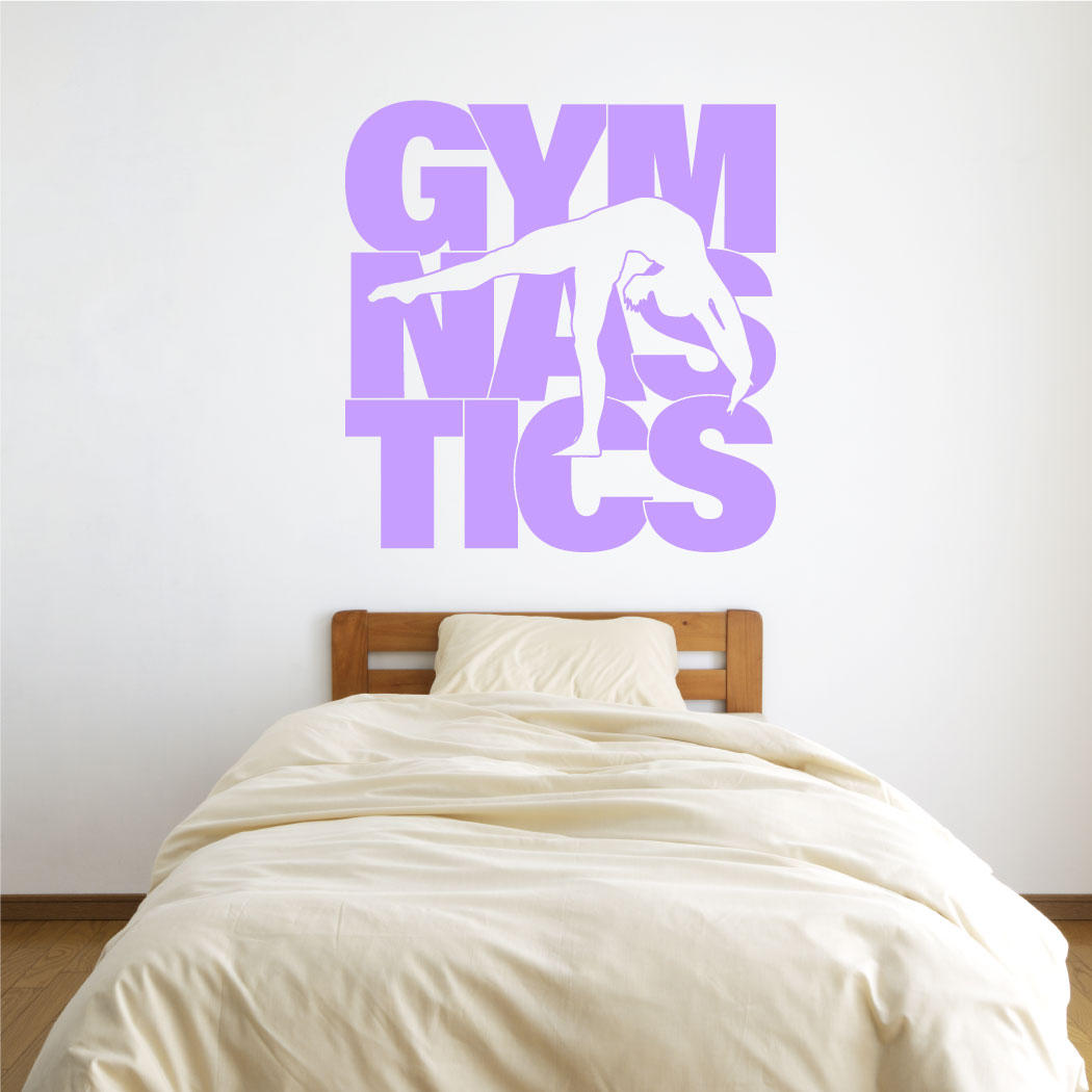 Gymnastics Vinyl Home Decor Wall Decal 