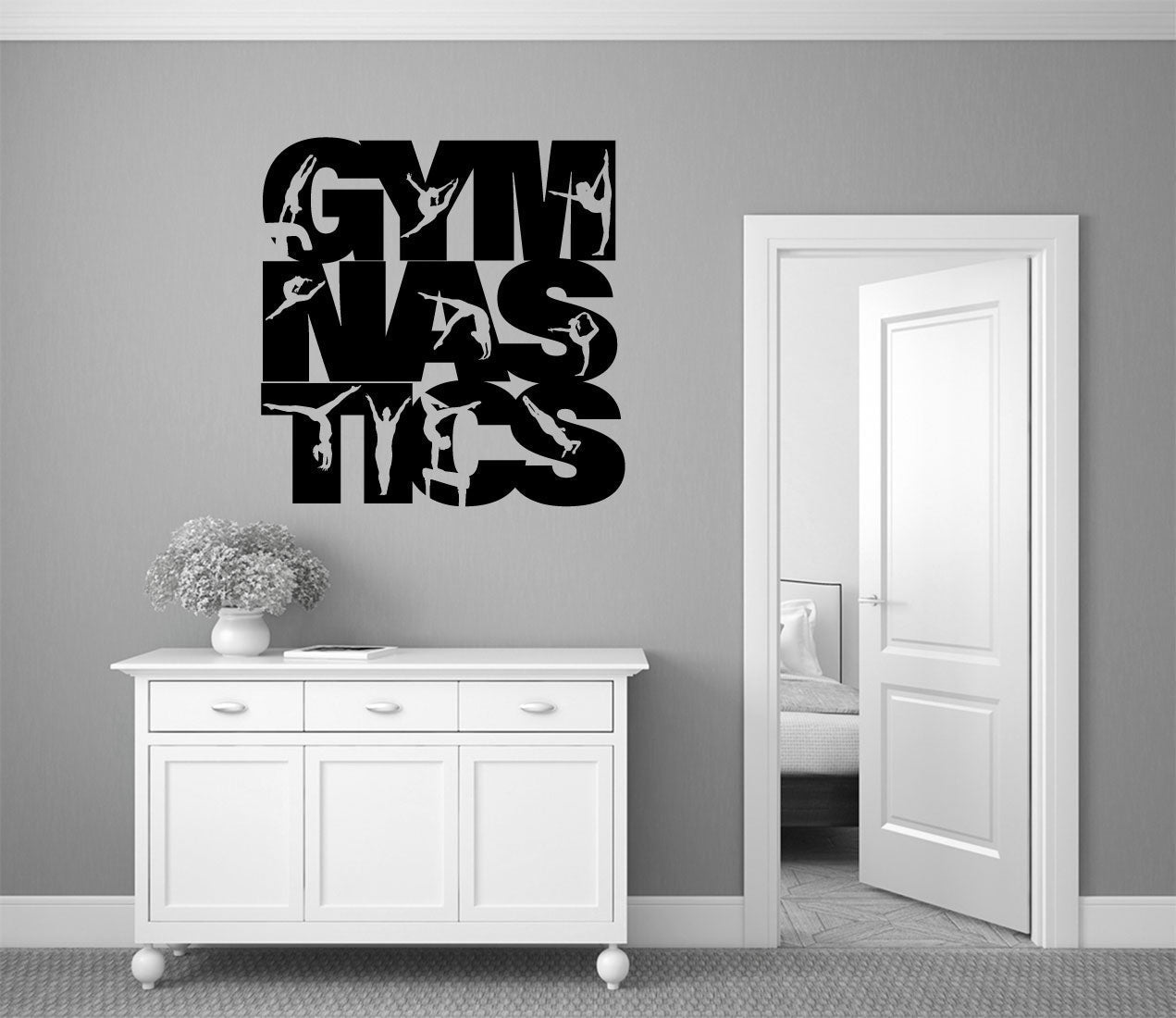 Gymnastics Vinyl Home Decor Wall Decal 