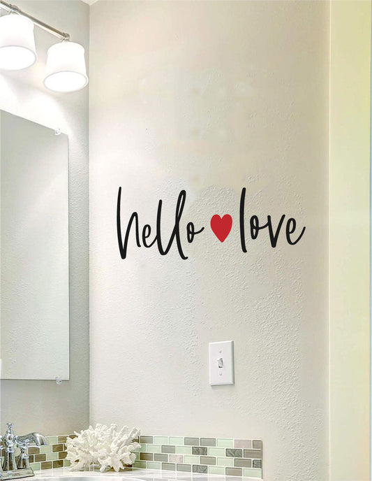 Hello Love Home Decor Wall Decal Words 