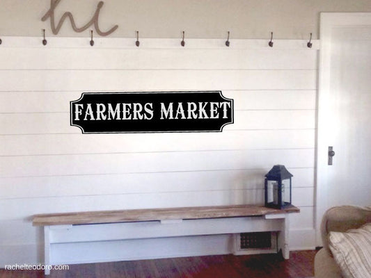 Farmers Market Vinyl Home Decor Wall Decal Words 