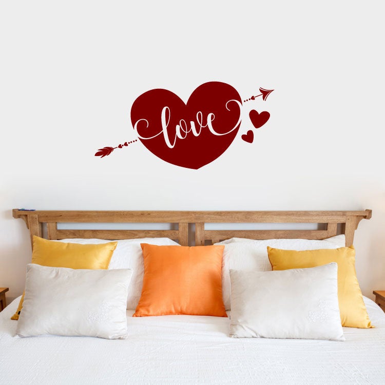 Arrow Love Vinyl Home Decor Wall Decal Words 