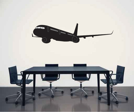 Air Bus A-320 Airplane Silhouette Vinyl Home Decor Wall Decal 